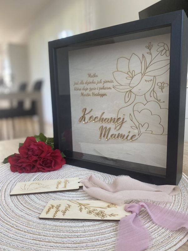 Drewniana Pamiątka dla Mamy – Z Miłością i Wdzięcznością - obrazek 3