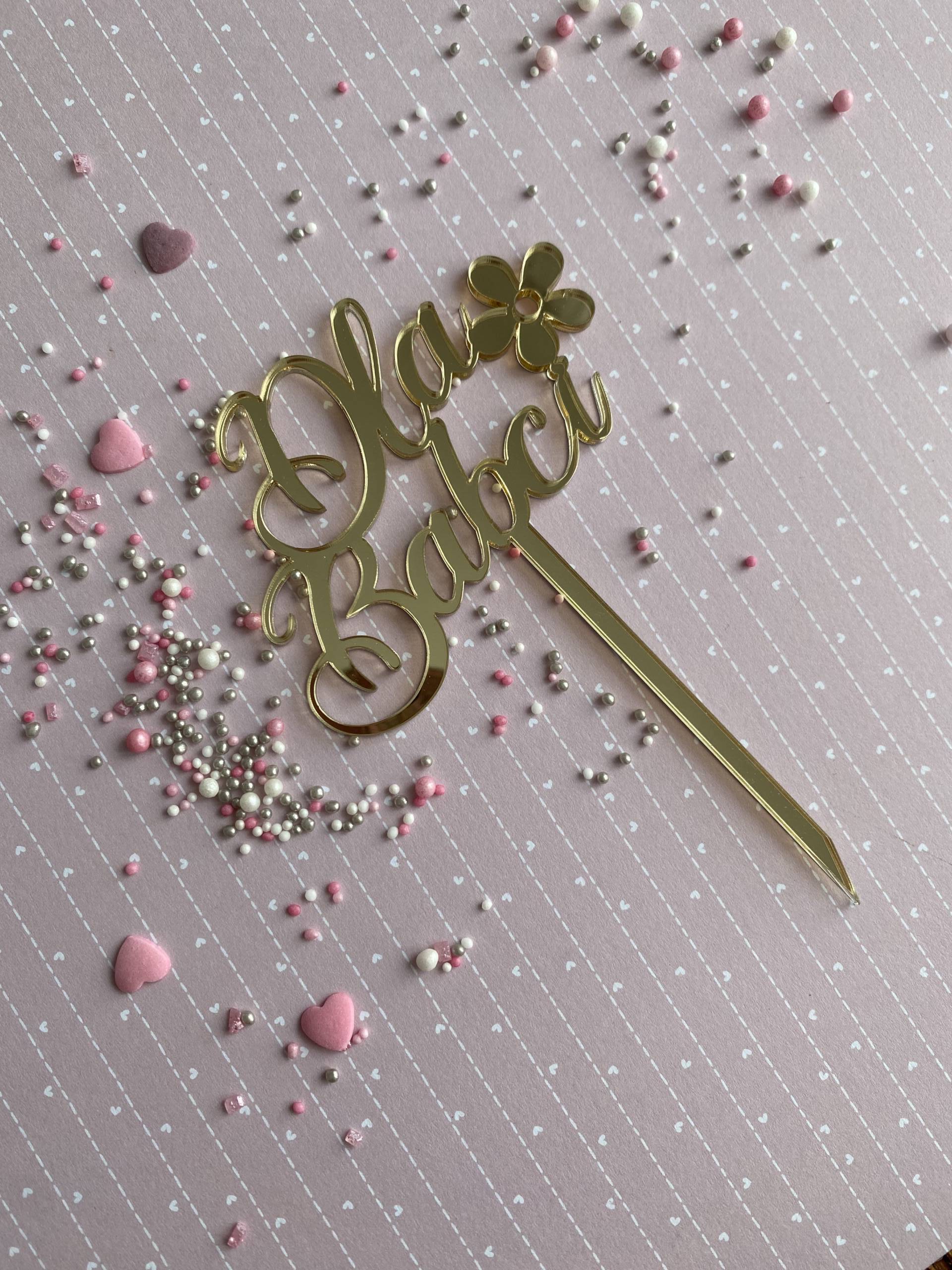 Topper dla Babci / dla Dziadka z kwiatkiem - obrazek 2