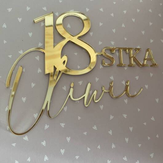 Topper 18-stka + imię