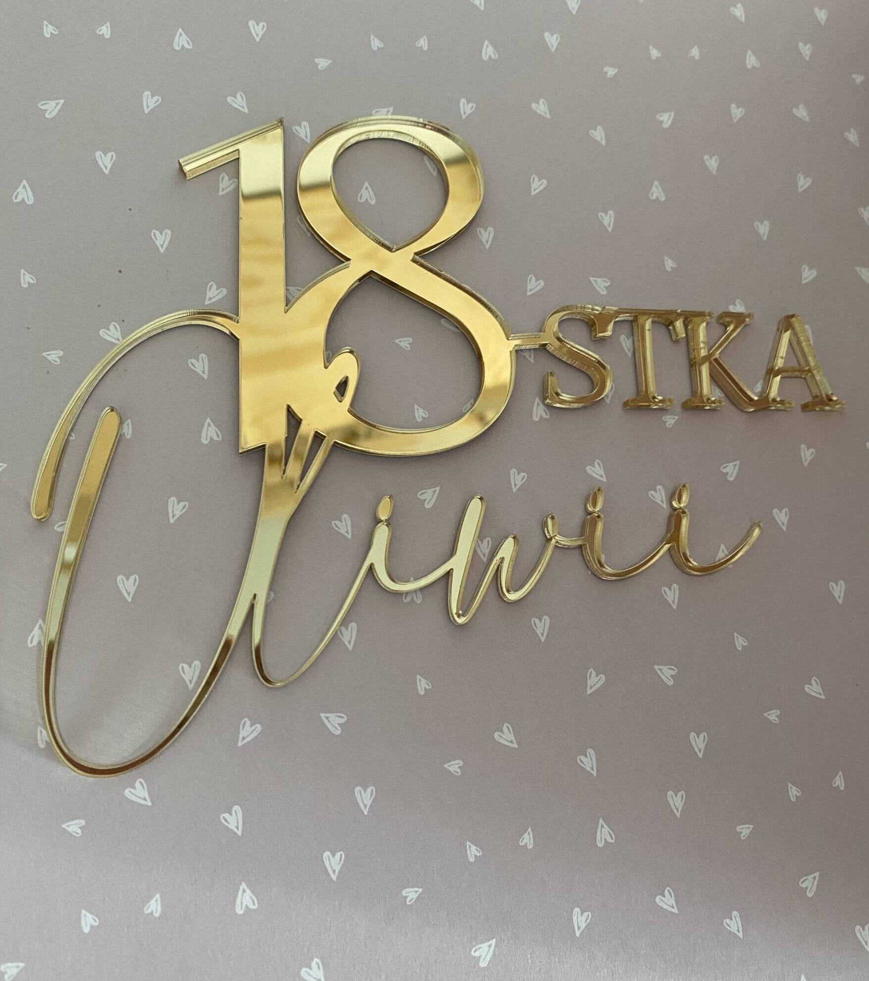 Topper 18-stka + imię