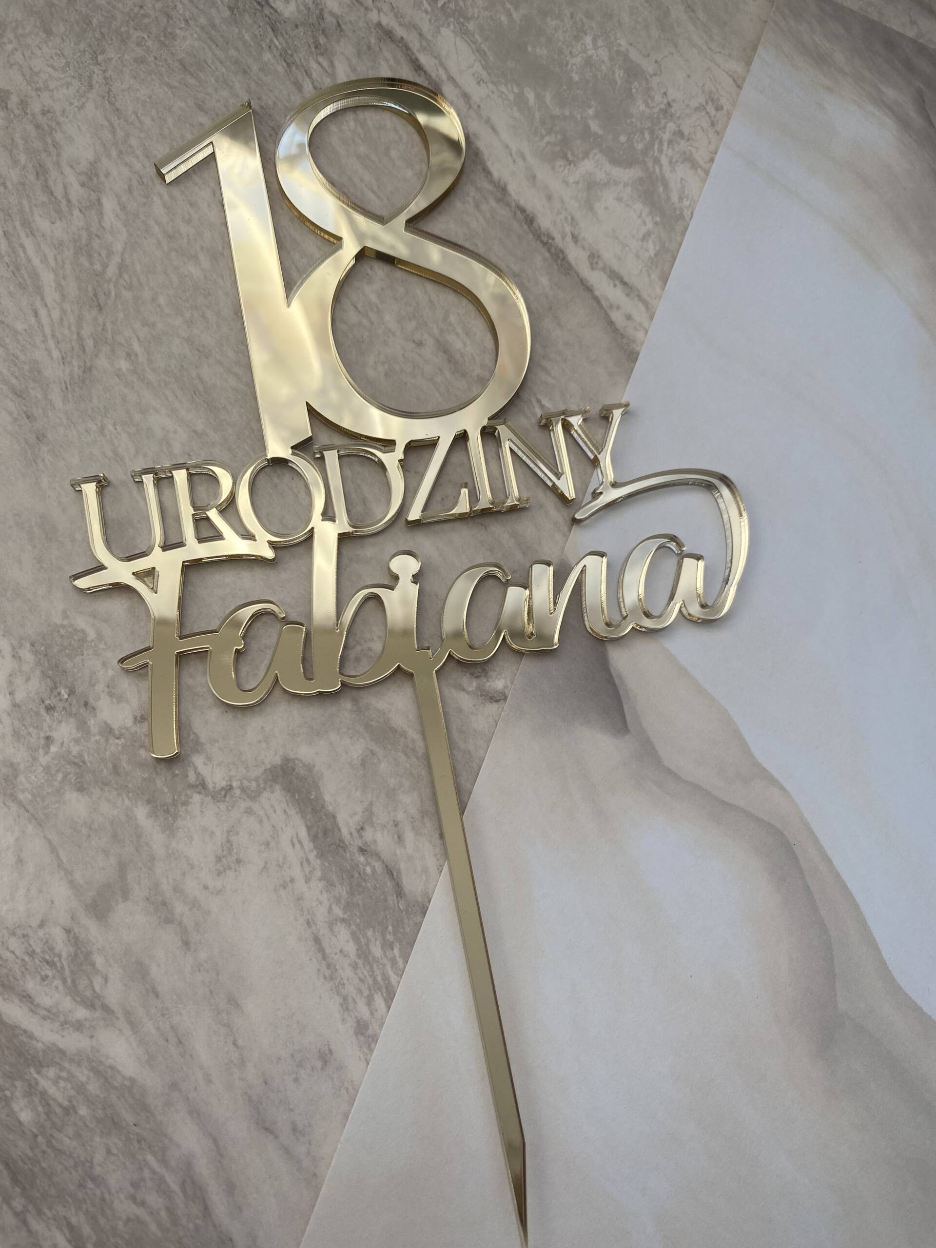 Topper 18 URODZINY +imię