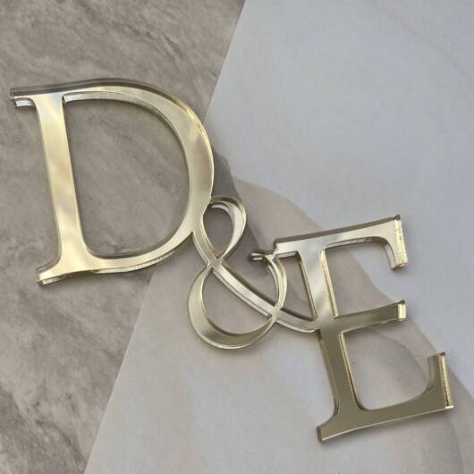 Inicjały Ślubne wersja klasyczna z łącznikiem