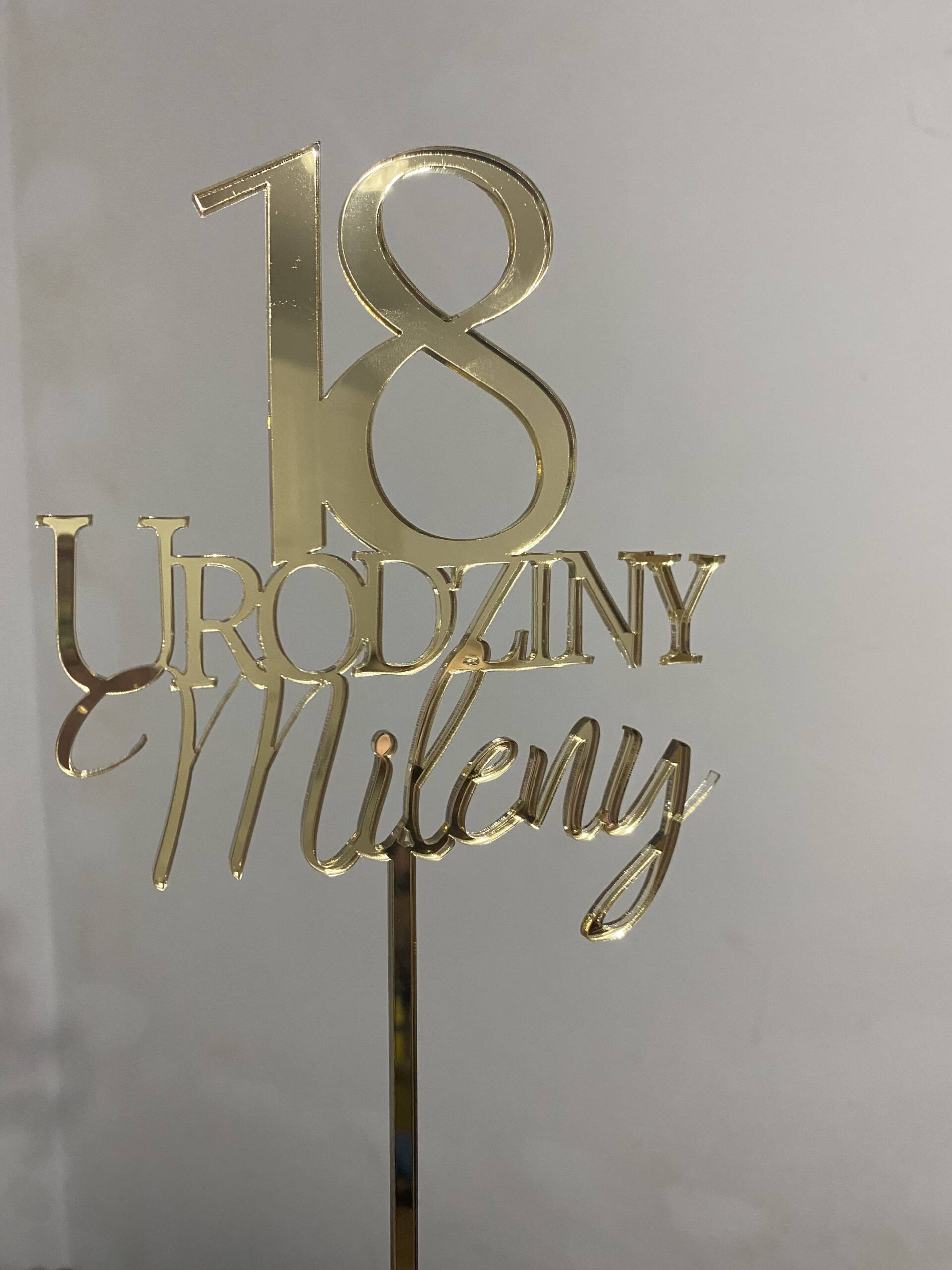 Topper 18 URODZINY +imię - obrazek 3