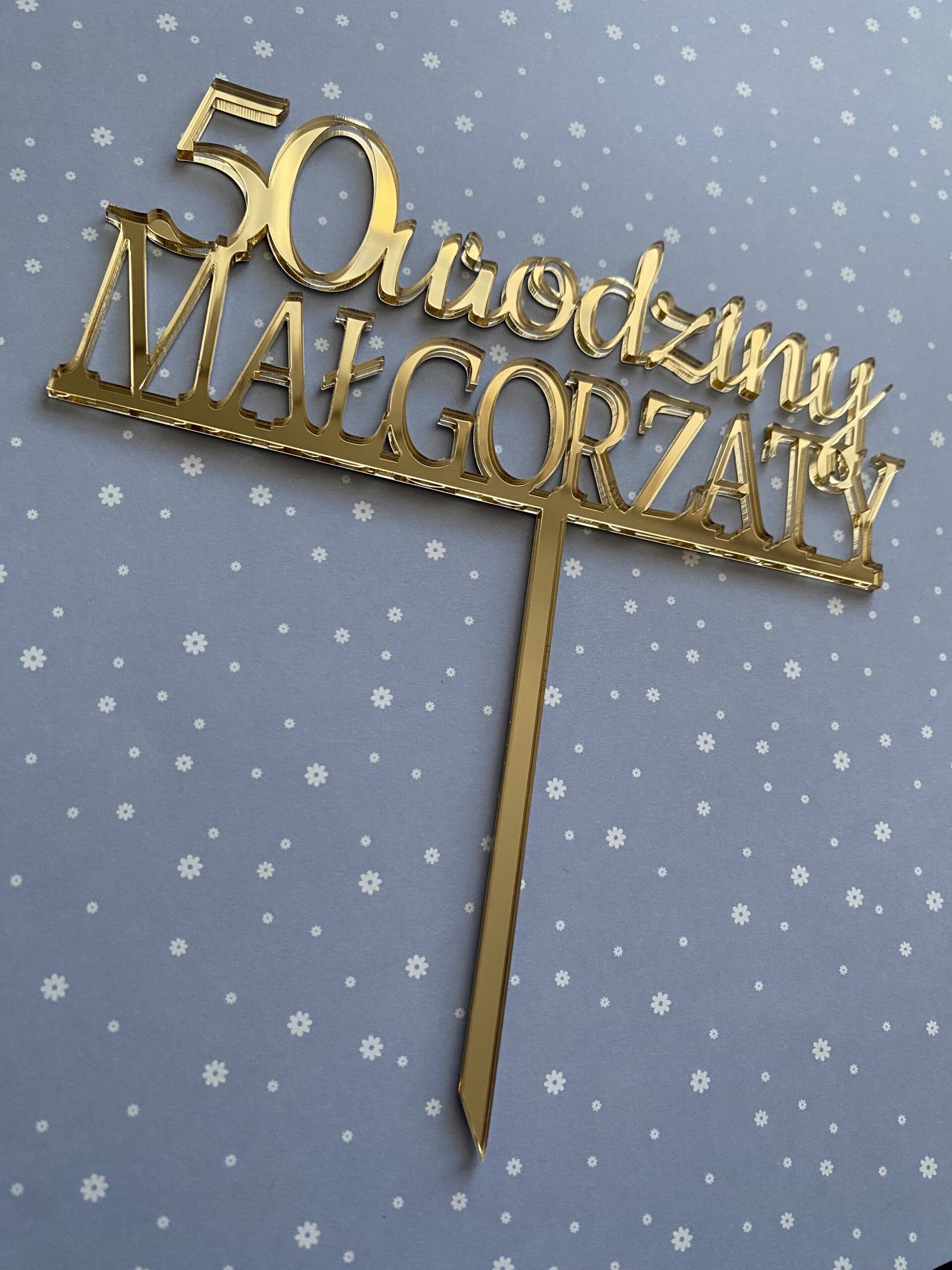 Topper urodziny z imieniem + liczba - obrazek 3