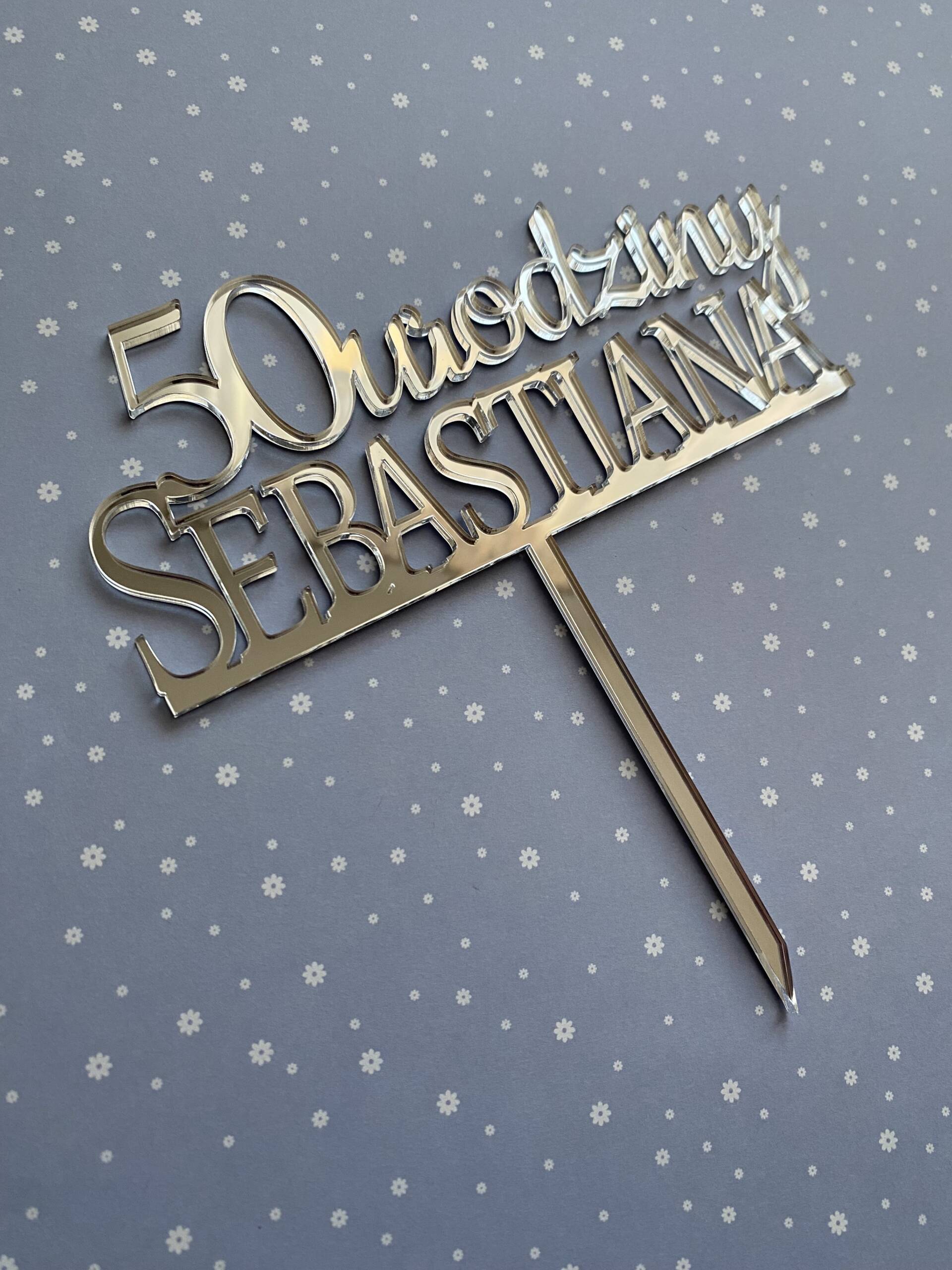 Topper urodziny z imieniem + liczba - obrazek 2