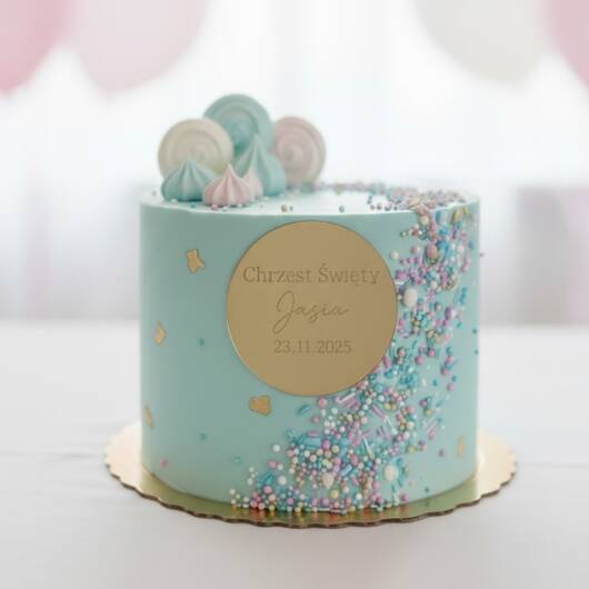 dekor na tort na Chrzest Święty