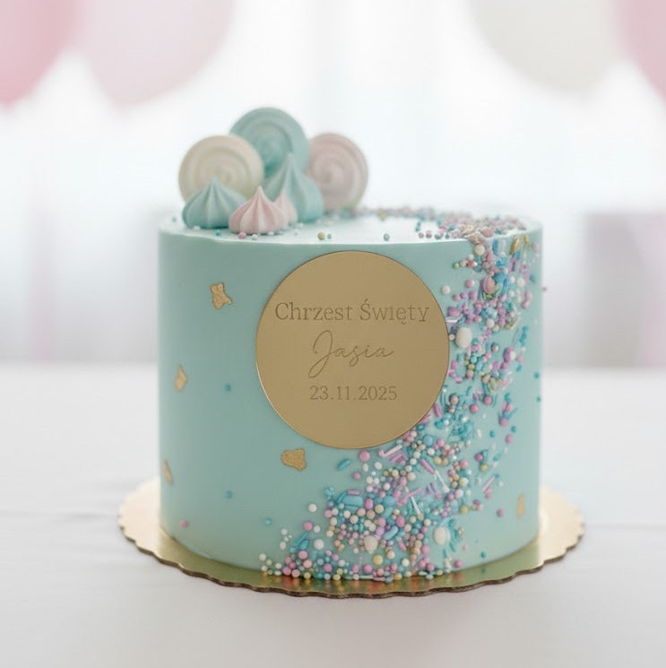 dekor na tort na Chrzest Święty